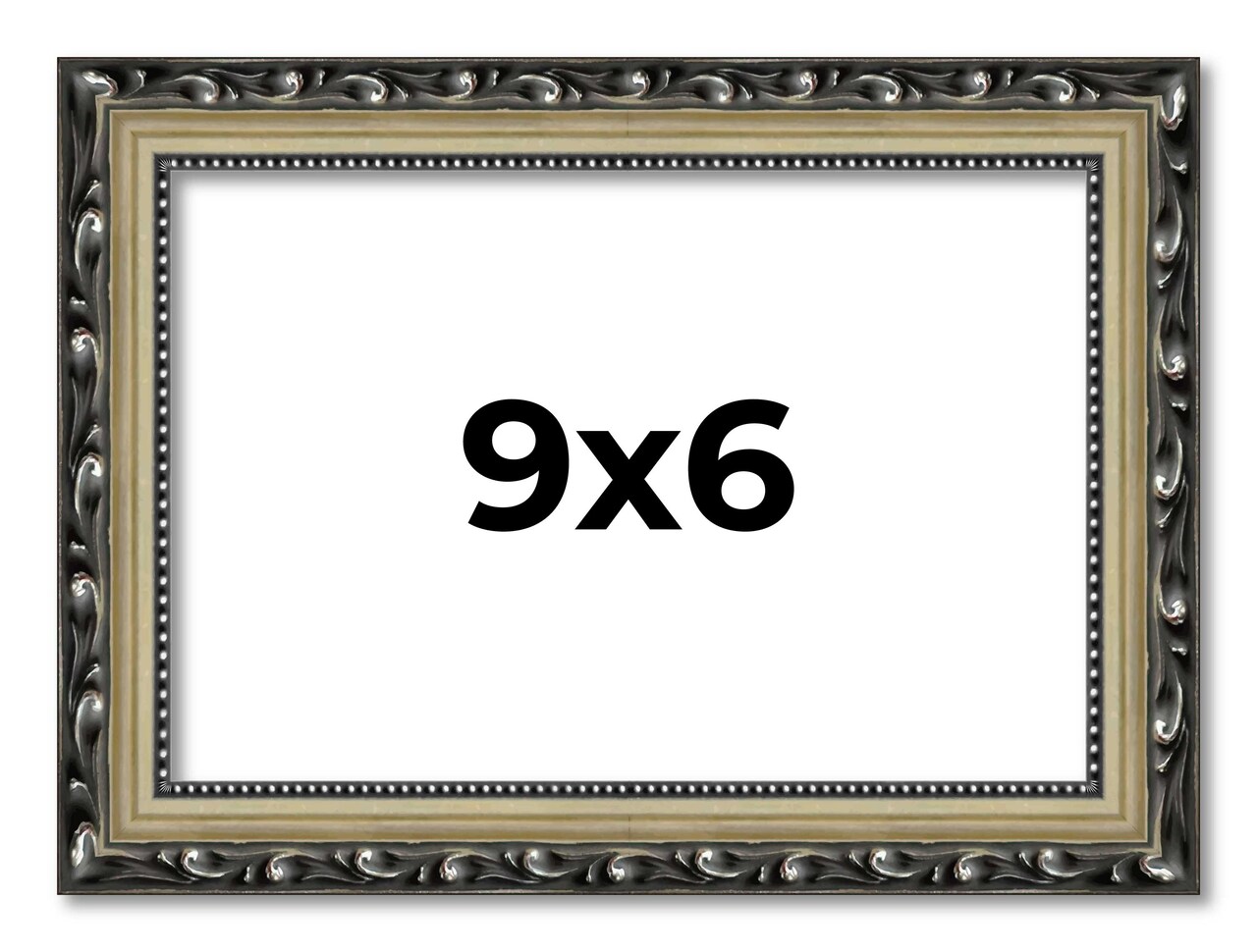9x6 Solid Wood Antique Picture Frame with UV-Resistant Acrylic & Acid-Free Backing, Available in 4 Finishes: Bronze, Gold, Silver, and Gold with Black